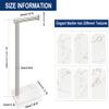 NearMoon Hand Towel Holder with Balanced Marble Base, 304 Stainless Steel Stand Towel Ring L Shape Hand Towel Rack Free-Standing Towel Bar for Bathroom Kitchen Countertop (Single Rod, Brushed Nickel) view 2