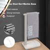 NearMoon Hand Towel Holder with Balanced Marble Base, 304 Stainless Steel Stand Towel Ring L Shape Hand Towel Rack Free-Standing Towel Bar for Bathroom Kitchen Countertop (Single Rod, Brushed Nickel) view 3