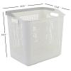 Bringer 35 L Plastic Laundry Baskets with Handle, 4-Pack Dirty Laundry Hamper, White view 2