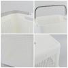 Bringer 35 L Plastic Laundry Baskets with Handle, 4-Pack Dirty Laundry Hamper, White view 3