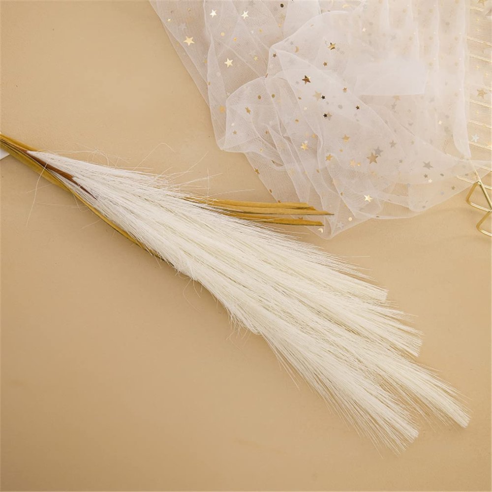 100CM Artificial Pampas Grass Dried Reed Flowers Decor Wedding Flowers Fall Decorations Wedding Flower Bunch for Home Decoration White