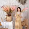 100CM Artificial Pampas Grass Dried Reed Flowers Decor Wedding Flowers Fall Decorations Wedding Flower Bunch for Home Decoration White view 4
