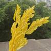 5Pcs/40Cm,Natural Preserved Orange Leaf Bouquet,Display Eternell Dracaena Flowers Branch for Wedding Party Home Decoration Yellow view 1