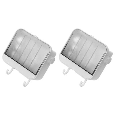 2pcs Wall Mounted Soap Holder with Hook No Drilling Required for Bathroom and Kitchen Material Soap Dish with Strong Adhesive for Easy Installation