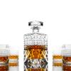Whiskey Decanter Gift Set with 4 Cocktail Glasses & Handcrafted Granite Whiskey Chilling Stones - Whisky Carafe Glass for Liquor, Scotch, Bourbon Tasting - Magnificent Gold Foil Gift Box by Rocks view 4
