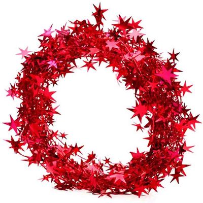 25 Ft Star Garland Christmas Tree Ornament Tinsel Wire Garland Home Baby Shower Christmas New Year Wedding Birthday Party Decoration Festive Ornament, 3 Pack