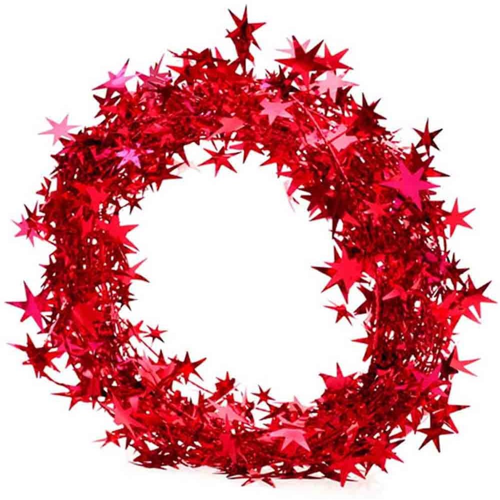 25 Ft Star Garland Christmas Tree Ornament Tinsel Wire Garland Home Baby Shower Christmas New Year Wedding Birthday Party Decoration Festive Ornament, 3 Pack