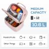 TOURIT Lunch Bag Women Double Deck Lunch Box Insulated Lunch Cooler for Women Men Work, Pink view 2