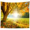 BELECO Autumn Scenery Tapestry Wall Hanging 70x47 Inch Fall Landscape Tapestry Countryside Woods Old Trees Grassland Maple Leaves Thanksgiving Party Decor Autumn Tapestries for Bedroom Living Room view 1