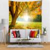 BELECO Autumn Scenery Tapestry Wall Hanging 70x47 Inch Fall Landscape Tapestry Countryside Woods Old Trees Grassland Maple Leaves Thanksgiving Party Decor Autumn Tapestries for Bedroom Living Room view 2