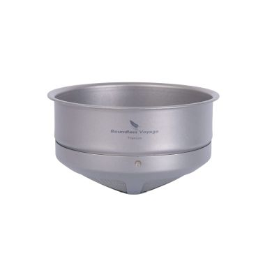 Boundless Voyage Titanium Coffee Mesh Filter Pour Over Paperless Coffee Filter Lightweight Outdoor Camping Reusable Coffee Dripper Ti6001P