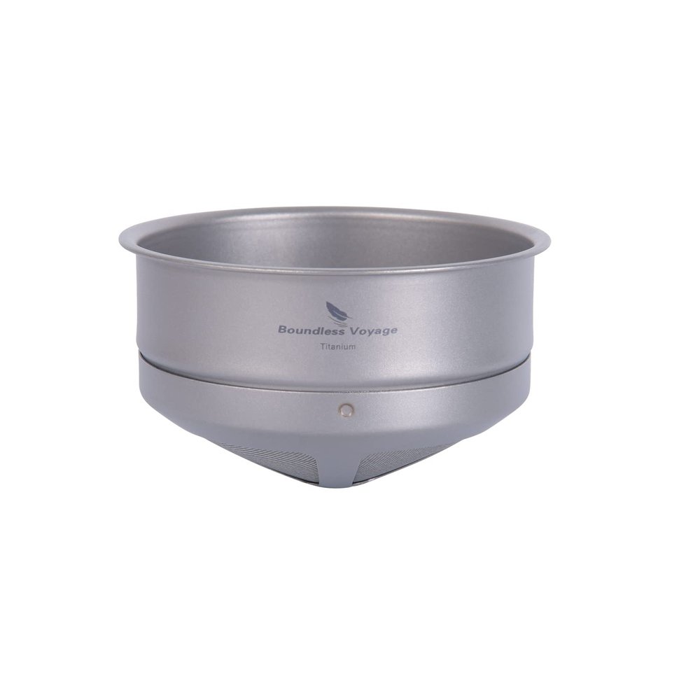 Boundless Voyage Titanium Coffee Mesh Filter Pour Over Paperless Coffee Filter Lightweight Outdoor Camping Reusable Coffee Dripper Ti6001P