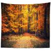 BELECO Autumn Forest Tapestry Wall Hanging National Park Fall Scenery Yellow and Red Fallen Leaves Nature Tapestry 106x70 Inch Mystical Autumn Tapestries for Bedroom Living Room Dorm Home Decor view 1