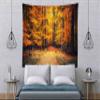 BELECO Autumn Forest Tapestry Wall Hanging National Park Fall Scenery Yellow and Red Fallen Leaves Nature Tapestry 106x70 Inch Mystical Autumn Tapestries for Bedroom Living Room Dorm Home Decor view 3