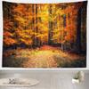 BELECO Autumn Forest Tapestry Wall Hanging National Park Fall Scenery Yellow and Red Fallen Leaves Nature Tapestry 106x70 Inch Mystical Autumn Tapestries for Bedroom Living Room Dorm Home Decor view 4