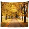BELECO Autumn Park Wall Hanging - Fall Landscape Tapestry, 106x70 Inch, Woods Path, Yellow Trees, Leaves Nature Tapestry for Bedroom, Living Room, Dorm view 1