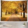 BELECO Autumn Park Wall Hanging - Fall Landscape Tapestry, 106x70 Inch, Woods Path, Yellow Trees, Leaves Nature Tapestry for Bedroom, Living Room, Dorm view 4