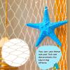 8 Pcs Fish Net Decorative Party Supplies 78.7 x 59 Inch Nautical Party Decorations Natural Cotton Fishnet Party Accessory for Hawaiian Pirate Fishing Undersea Theme Party Favor (Beige) view 4