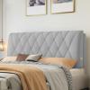 HomeLoft Basics Soft Fleece Headboard Cushion Bed Backrest Cushion Reading Pillow Large Bolster Wedge Pillow for Daybed Bed with Removable Cover,A,No headboard 78.7"/200cm(King) view 1