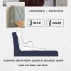 HomeLoft Basics Soft Fleece Headboard Cushion Bed Backrest Cushion Reading Pillow Large Bolster Wedge Pillow for Daybed Bed with Removable Cover,A,No headboard 78.7"/200cm(King) view 4