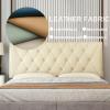 Bright Leather Bedside Cushion Large Bed Backrest Headboard Cushion Support Lumbar Cushion Bolster for Daybed Bed Bunk Bed with Removable Cover,Brown,59"/150cm(Full) view 3