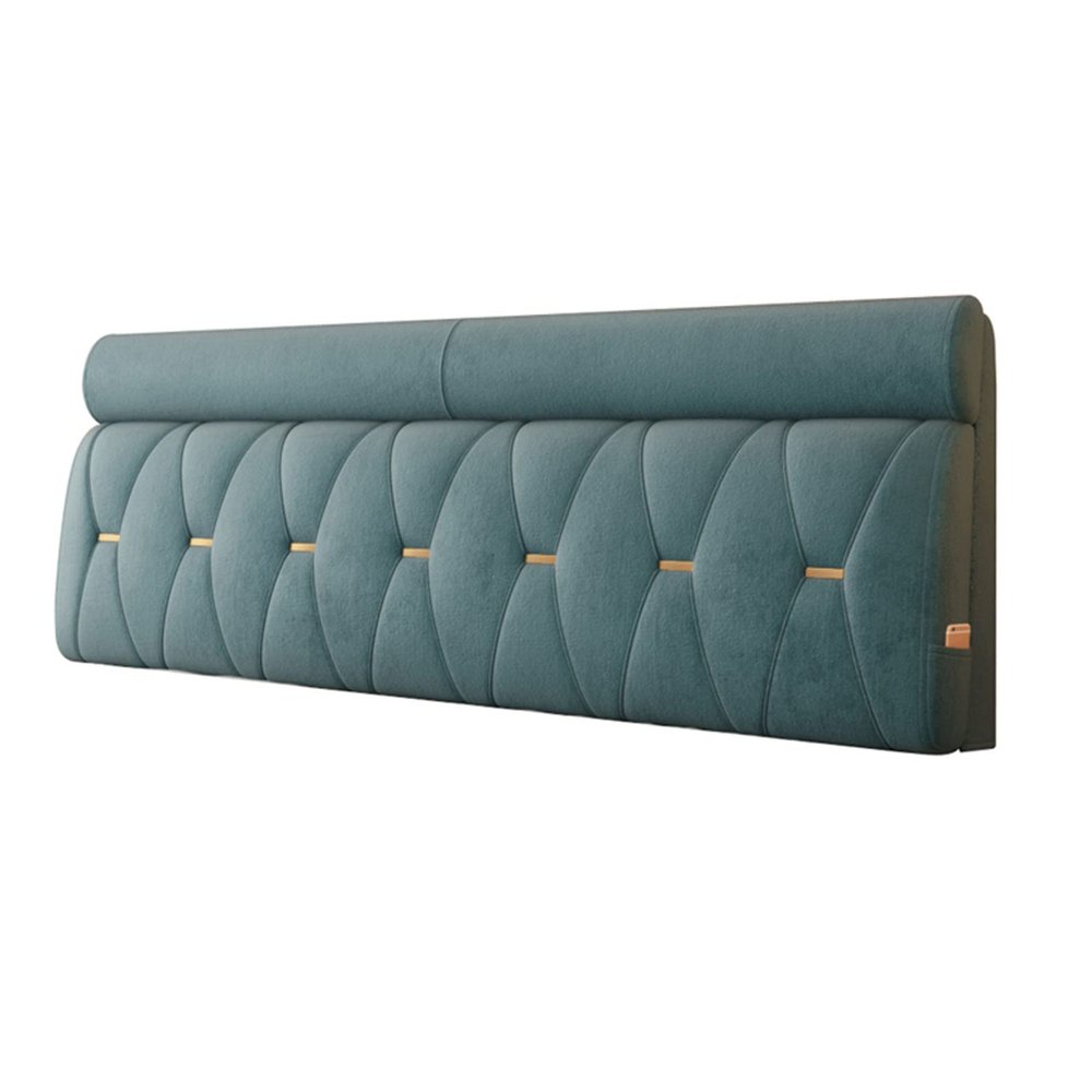 King Size Bed Rest Headboard Cushion Upholstered Reading Pillow Lumbar Pad with Removable Cover for Daybed Bed Bunk Bed for Watching TV, Reading, Relaxing,Blue,78.7"/200cm(King)