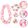 Sewroro 1 Set Hawaiian Leis Hawaii Flower Leis Necklaces Bracelets Headbands Tropical Favors Lei Flower for Party Decorations view 2