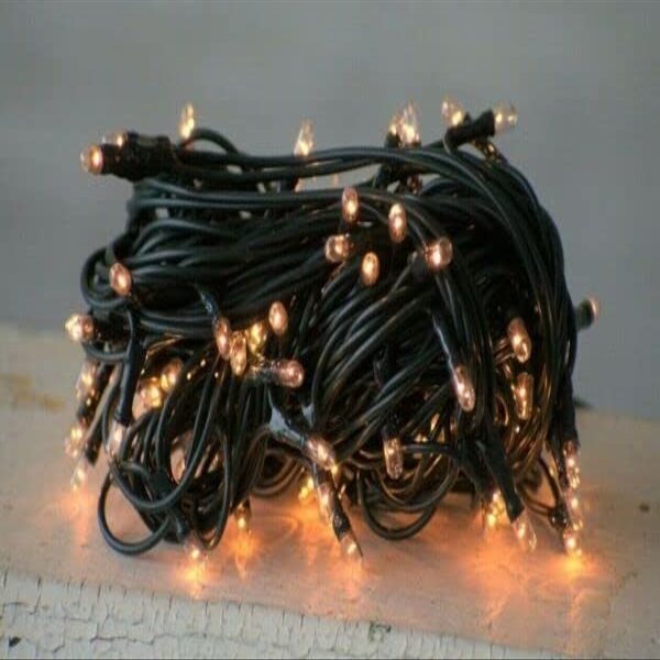for 50ct Count Teeny Rice Clear Light Set String Green Wire Cord Primitive Craft Seasonal Ornaments Home Dcor