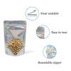 FERENLI 50 Pieces Resealable Zipper Lock Mylar Bags Clear Front Stand Up Aluminum Foil Sealable Bags for Food Long Term Storage Airtight Mylar Bags 6.3x9.4 inch view 4