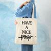 have A Nice Poop Shopping Grocery Bags, Funny Grocery Cute Shopping Reusable Bags-Market Bagsshopping Totes Women Best Friends Ladies view 2