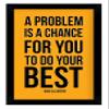 Inkdotpot Motivational Wall Art, A Problem is A Chance For You To Do Your Best-Duke Ellington 10x12-inch Inspirational Success Quotes Home/Office Gift Wall Decor Print, 1-Pack, With BLACK FRAME view 1