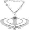 Magasin Store Sikh Khanda Punjabi Kirpan Sword Symbol Pewter Pendant (Car Hanging Locket) (Car Rear Mirror with Chain) Silver view 1