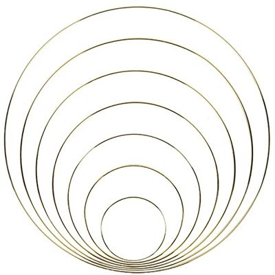 5pcs Metal Ring Iron Circle Round DIY Hoop For Flower Wreath Garland Home Birthday Party Wedding Decoration Baby Shower Catcher Dream (Size : 10cm metal hoop)