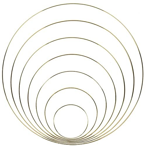 5pcs Metal Ring Iron Circle Round DIY Hoop For Flower Wreath Garland Home Birthday Party Wedding Decoration Baby Shower Catcher Dream (Size : 10cm metal hoop)