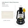 Light of Mine - Dietz #01 Little Wizard Black with Gold Trim Oil Lantern with 5/8" Replacement Wick Strips (#01, B & G) view 2