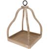 Boston International Wood & Metal Decorative Lantern/Candle Holder, Set of 2, Natural Vaulted view 2
