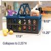 CleverMade Eco Collapsible Shopping Basket with Handles, 24L Ocean, 3 Pack view 4