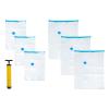 1set Vacuum Storage Bags Hand Pump Thickened Compression Bags for Clothes Bedding Travel Reusable Jumbo Each Organize Save Space Random Color view 1