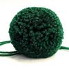 Set of 4 Large Yarn Pompoms 3 inch Pom Poms with Tails for Crafts or Decor (Hunter Green) view 1