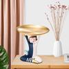 Creative Girl Figurine Storage Tray Nordic Style Girl Statue Phone Candy Jewelry Ring Organizer for Living Room Bathroom Bedroom Decor view 4