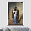 wall26 The Kiss (Il Bacio) by Francesco Hayez - Framed Canvas Print Wall Art Famous Painting Reproduction - 16"x24" White view 2