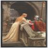 wall26 Framed Framed Canvas Print Wall Art God Speed by Edmund Leighton Nature Wilderness Illustrations Fine Art Traditional Scenic Colorful Rustic for Living Room, Bedroom, Office - 16"x24" Black view 1