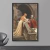 wall26 Framed Framed Canvas Print Wall Art God Speed by Edmund Leighton Nature Wilderness Illustrations Fine Art Traditional Scenic Colorful Rustic for Living Room, Bedroom, Office - 16"x24" Black view 2