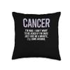 Cancer Zodiac Sign Facts Sarcasm Saying Horoscope Astrology Throw Pillow view 1