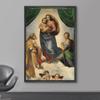 wall26 Framed Canvas Print Wall Art Sistine Chapel Madonna by Raphael People Historic Illustrations Fine Art Traditional Scenic Colorful Dark for Living Room, Bedroom, Office - 16"x24" Black view 2