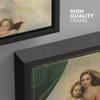 wall26 Framed Canvas Print Wall Art Sistine Chapel Madonna by Raphael People Historic Illustrations Fine Art Traditional Scenic Colorful Dark for Living Room, Bedroom, Office - 16"x24" Black view 4