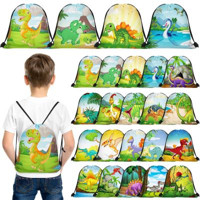 Weewooday 20 Pcs Dinosaur Drawstring Party Favor Bags Gift Goodie Treat Bag