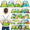 Weewooday 20 Pcs Dinosaur Drawstring Party Favor Bags Gift Goodie Treat Bag view 1