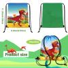 Weewooday 20 Pcs Dinosaur Drawstring Party Favor Bags Gift Goodie Treat Bag view 3