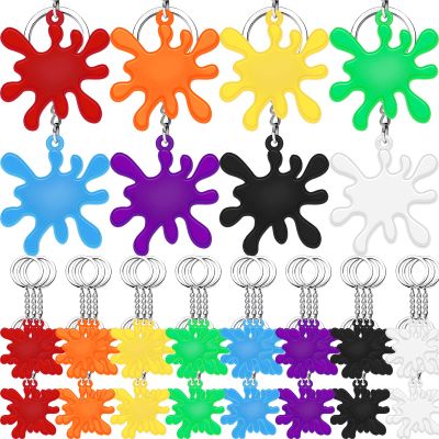 Taiyin Paint Splatter Keychains Art Party Favors Art Paint Party Decoration for Adults Gifts(24 Pcs)